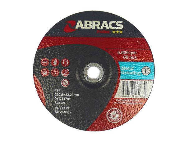 230mm x 6.0mm x 22mm DPC METAL GRINDING DISC PROFLEX