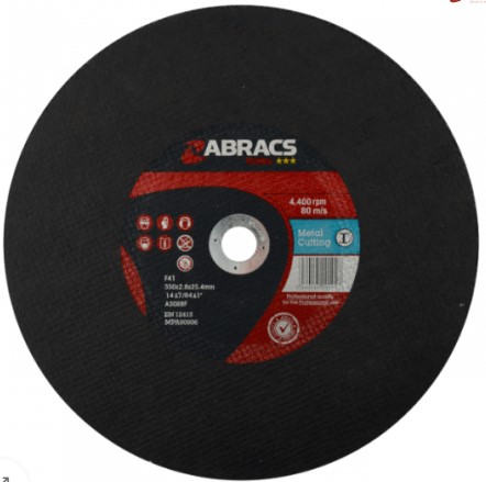 350mm x 2.8mm x 25mm FLAT METAL CUTTING DISC PROFLEX ABRACS
