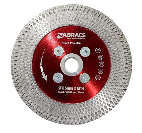 115mm x M14 TILE CUT/GRIND DIAMOND BLADE ABRACS