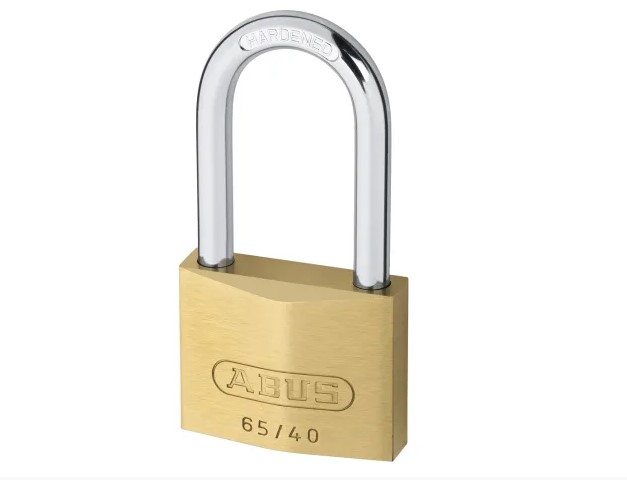 65/40mm Brass Padlock 40mm Long Shackle Carded