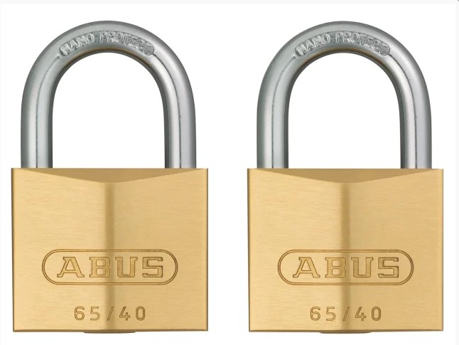 65/40mm Brass Padlock Twin Carded