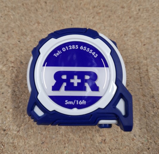 5m (16ft) R & R TOOLS OWN BRAND TAPE MEASURE (25mm WIDE)