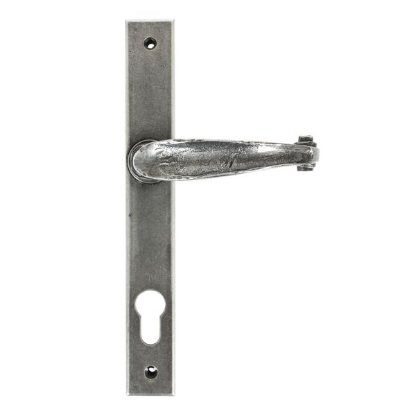 33036 - Pewter Cottage Slimline Lever Espag. Lock Set