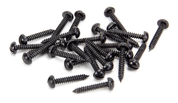33418 - Black 8 x 1" Round Head Screws (25)
