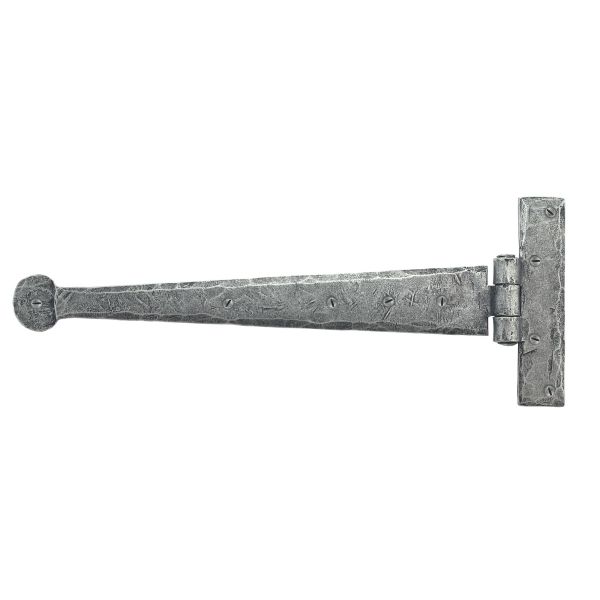 33652 - Pewter 12" Penny End T Hinge (pair)