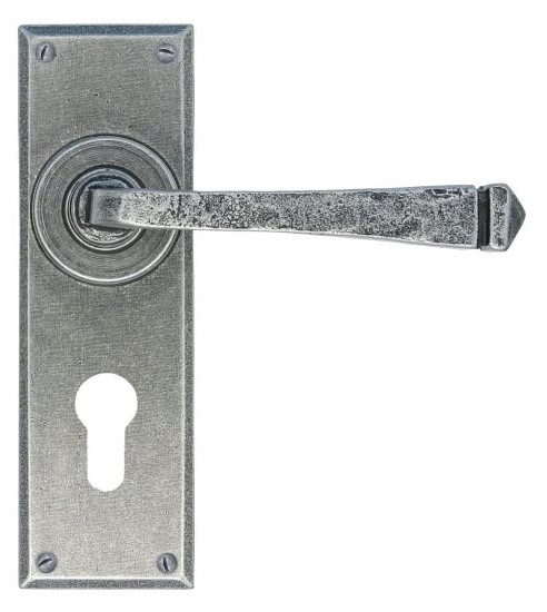 Pewter Avon Lever Euro Lock Set
