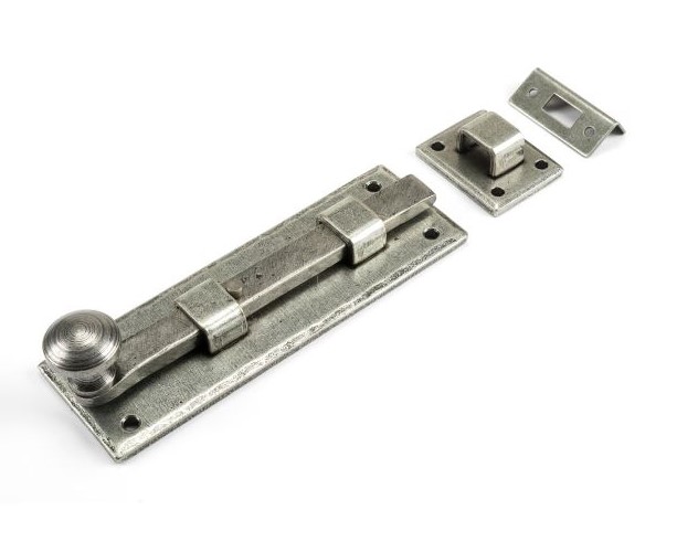 Pewter 6" Straight Knob Bolt