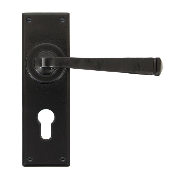 33826 - Black Avon Lever Euro Lock Set