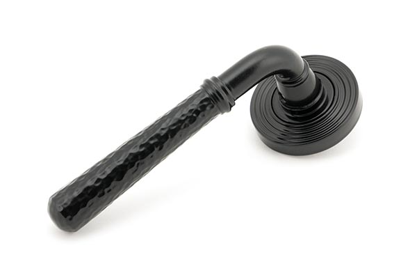 45649 - Black Hammered Newbury Lever on Rose Set (Beehive)