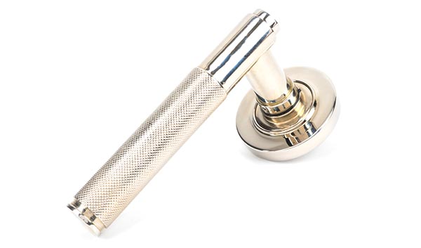 Polished Nickel Brompton Lever on Rose Set (Plain)