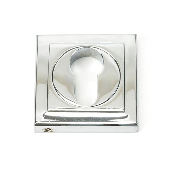 45714 - Polished Chrome Round Euro Escutcheon (Square)