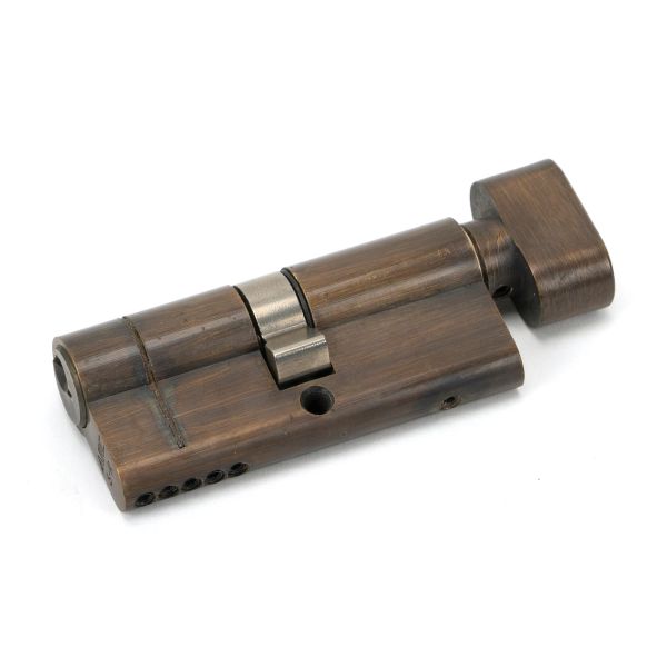 Aged Brass 35/35 5pin Euro Cylinder/Thumbturn