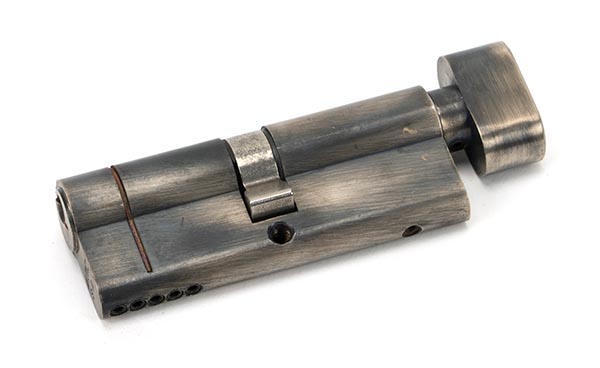 Pewter 40/40 5pin Euro Cylinder/Thumbturn