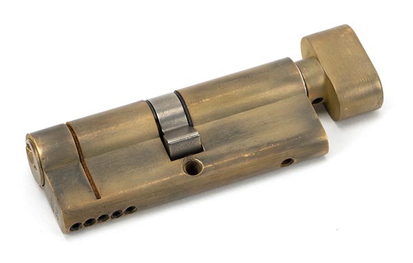 45875 - Aged Brass 40/40 5pin Euro Cylinder/Thumbturn KA