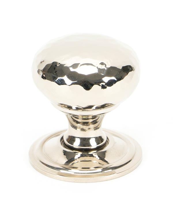 46022 - Polished Nickel Hammered Mushroom Cabinet Knob 32mm