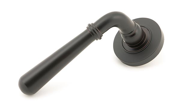 Aged Bronze Newbury Lever on Rose Set (Plain)