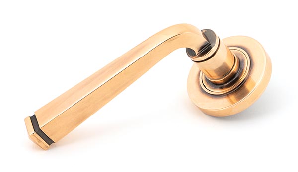 46093 - Polished Bronze Avon Round Lever on Rose Set (Plain)