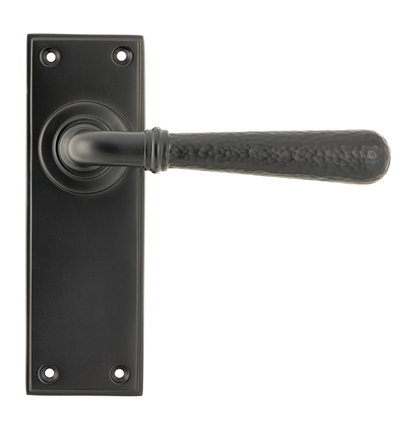 Aged Bronze Hammered Newbury Lever Latch Set