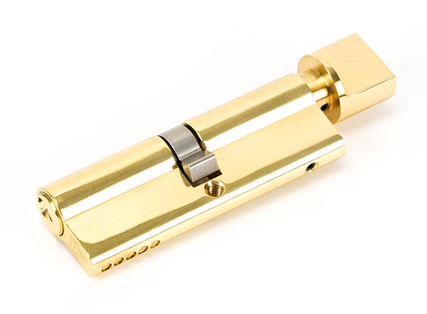 46266 - Lacquered Brass 45/45 5pin Euro Cylinder/Thumbturn
