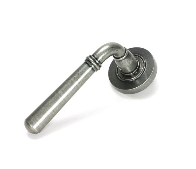 Pewter Newbury Lever on Rose Set (Plain)