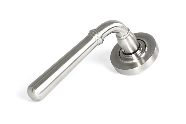 Satin Marine SS (316) Newbury Lever on Rose Set (Plain)
