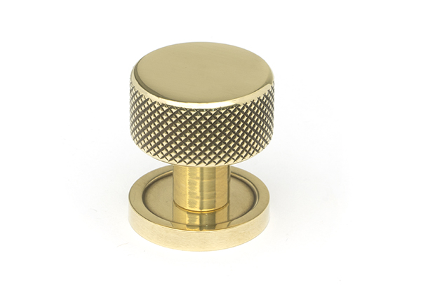 Aged Brass Brompton Cabinet Knob - 25mm (Plain)