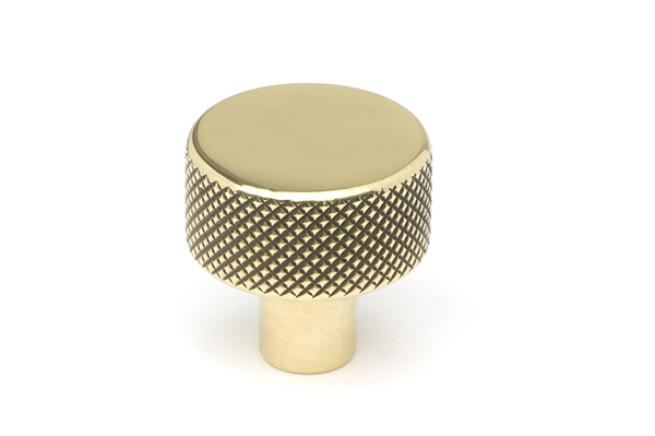 Aged Brass Brompton Cabinet Knob - 25mm (No rose)