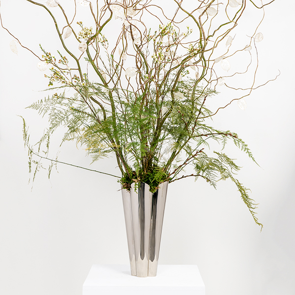 47127 - Smooth Nickel Flora Vase
