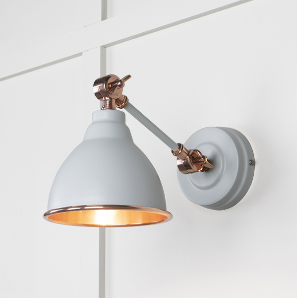 49714SBI - Smooth Copper Brindley Wall Light in Birch