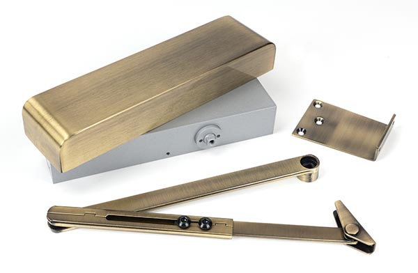 50107 - Aged Brass Size 2-5 Door Closer & Cover