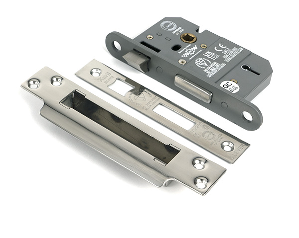 Polished Chrome 2 1/2" 5 Lever BS Sash Lock