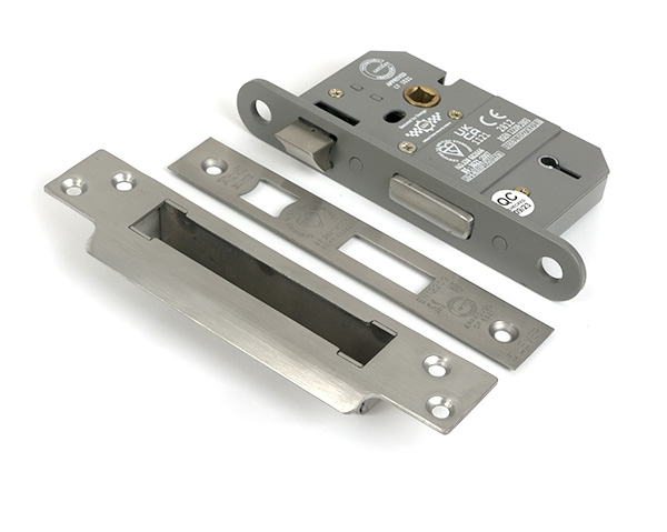Satin Chrome 2 1/2" 5 Lever BS Sash Lock KA