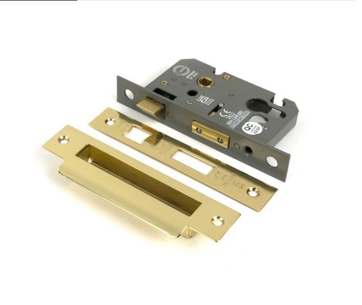 Polished Brass 2 1/2" Euro Profile Sash Lock