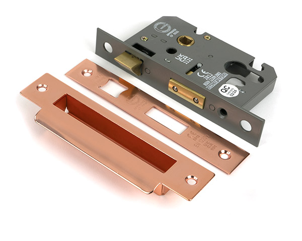 Polished Bronze 2 1/2" Euro Profile Sash Lock
