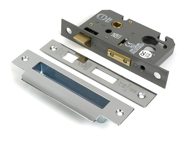 Polished SS 2 1/2" Euro Profile Sash Lock