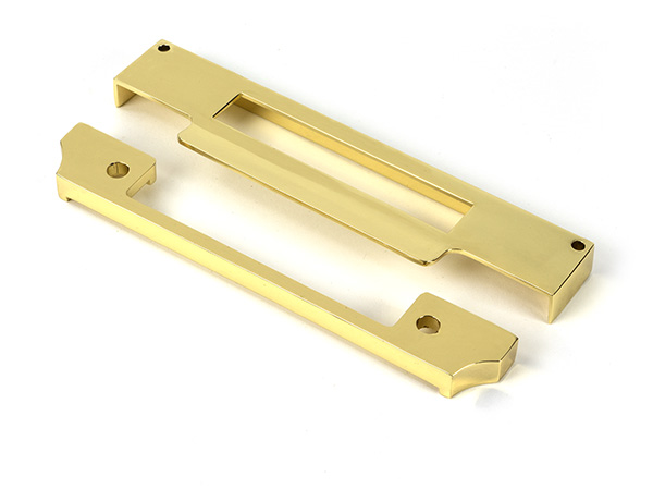 Polished Brass 1/2" Rebate Kit for Euro Sash Lock