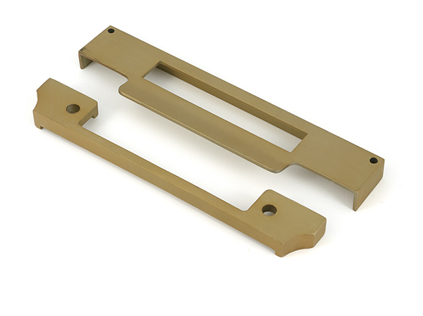 Satin Brass 1/2" Rebate Kit for Euro Sash Lock