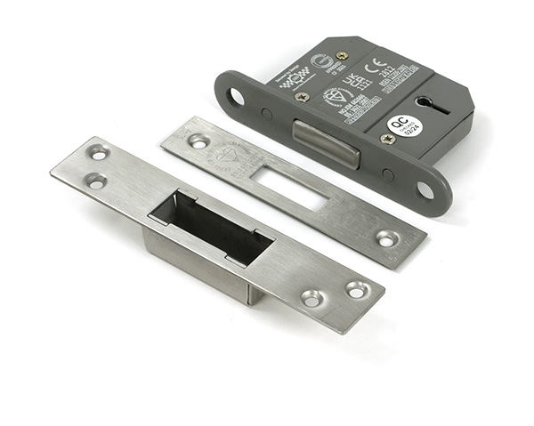 Satin Chrome 2 1/2" 5 Lever BS Dead Lock