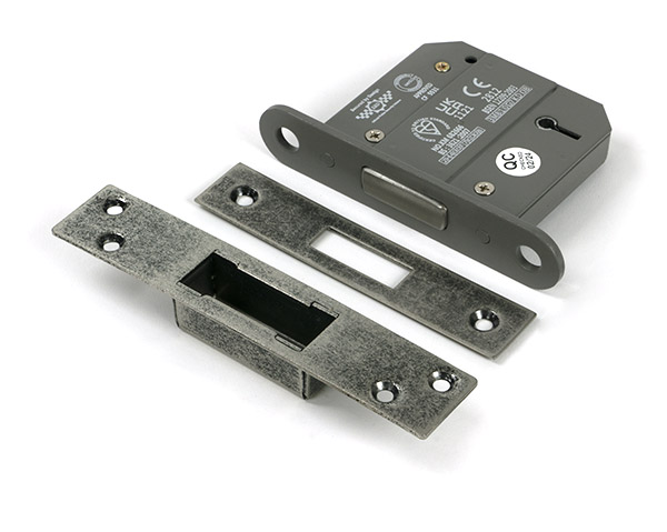 Pewter 3" 5 Lever BS Dead Lock
