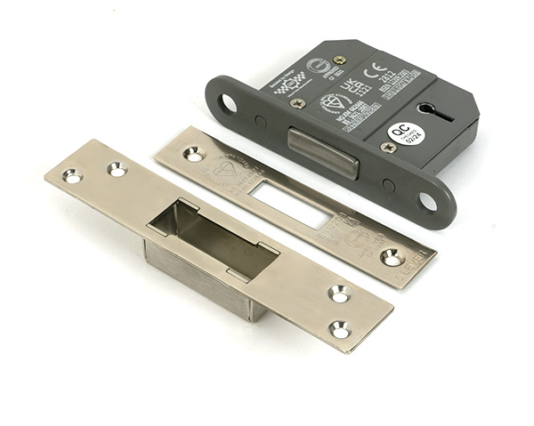 Polished Nickel 2 1/2" 5 Lever BS Dead Lock KA