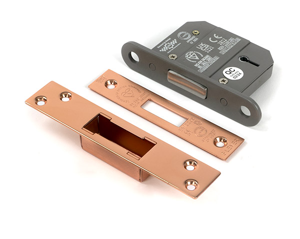 Polished Bronze 2 1/2" 5 Lever BS Dead Lock KA