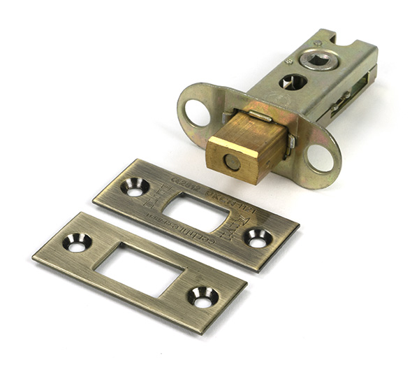 Aged Brass 2 1/2" Heavy Duty Tubular Deadbolt