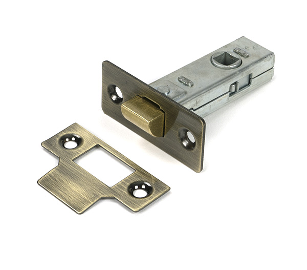Aged Brass 2 1/2" Tubular Mortice Latch