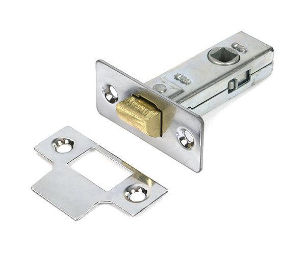 Polished Chrome 2 1/2" Tubular Mortice Latch
