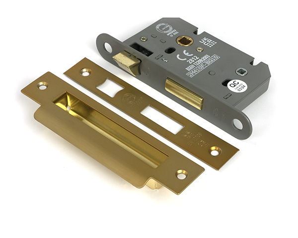 51782 - Satin Brass 2 1/2" Heavy Duty Bathroom Mortice Lock