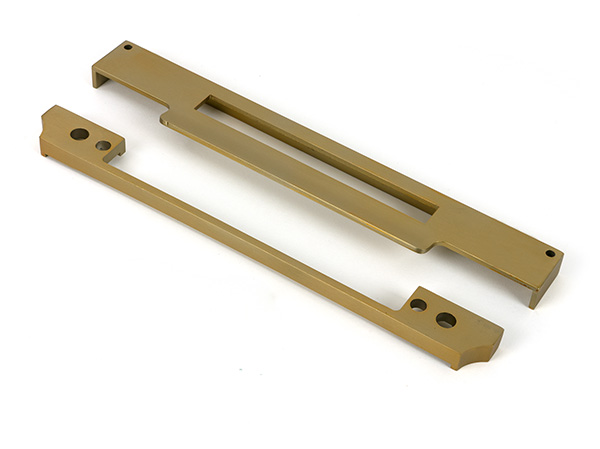 Satin Brass 1/2" Rebate Kit for Euro Din Sash Lock