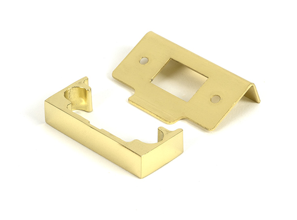 Polished Brass 1/2" Rebate Kit for Tubular Mortice Latch