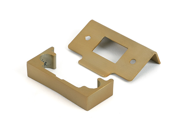 Satin Brass 1/2" Rebate Kit for Tubular Mortice Latch