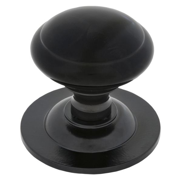 Black Round Centre Door Knob