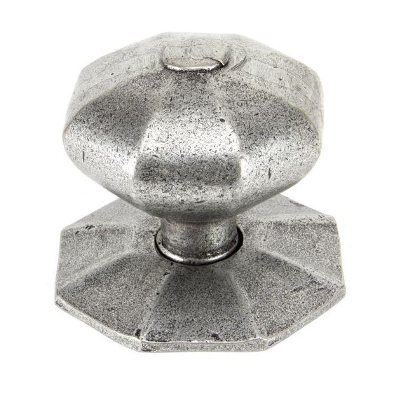 Pewter Octagonal Centre Door Knob